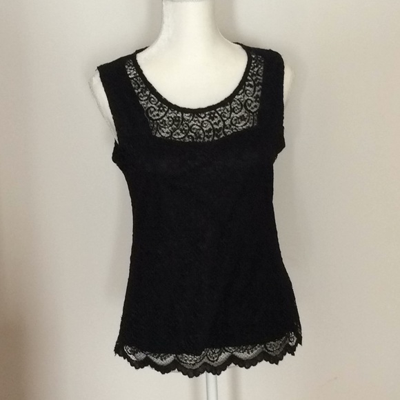 Roz & Ali Tops - Black Lace Top